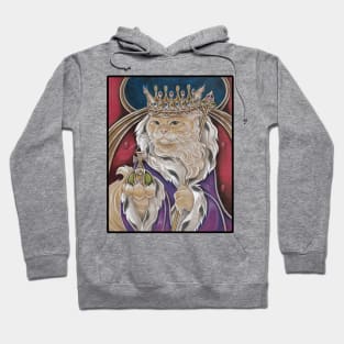 King Cat - Black Outlined Version Hoodie